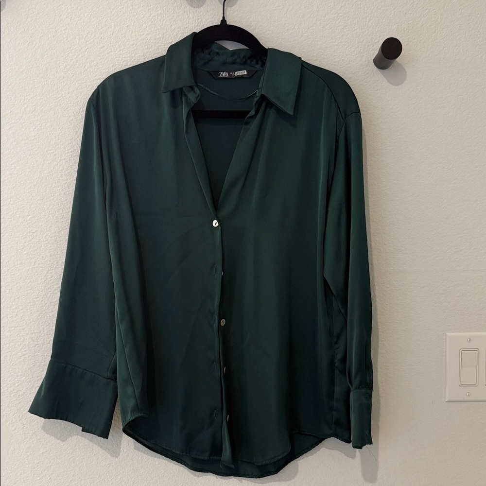 Zara Green Shirt
